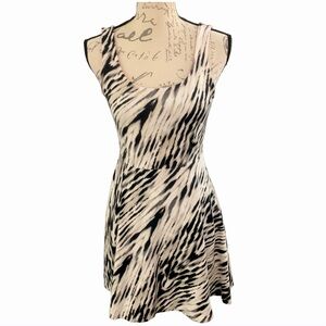 Express Zebra Print Sleeveless Mini Dress